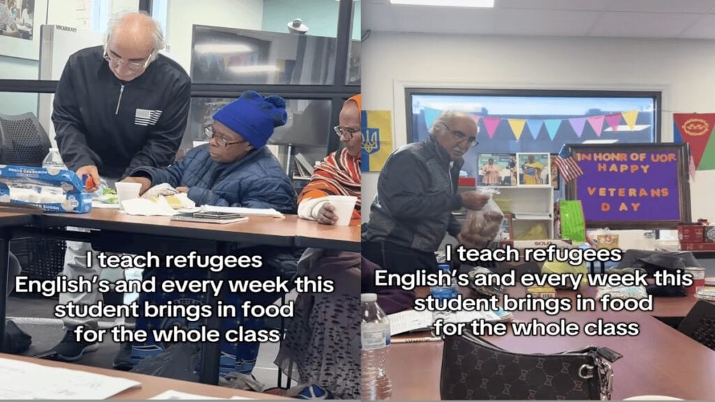 New York Teacher Who Teaches Adult Refugees English Blown Away by One Student’s Kindness as He Always Brings Food to Share with His Classmates, ‘I Know This is His Love Language’ New York Teacher Who Teaches Adult Refugees English Blown Away by One Student’s Kindness as He Always Brings Food to Share with His Classmates
