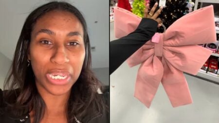 Ohio Woman Suspects ‘Unhinged’ Neighbor Stole Her Giant Pink Door Bow, Sparks Viral Investigation: ‘Police Report. Now.’ Ohio Woman Suspects Neighbor Stole Her Pink Bow