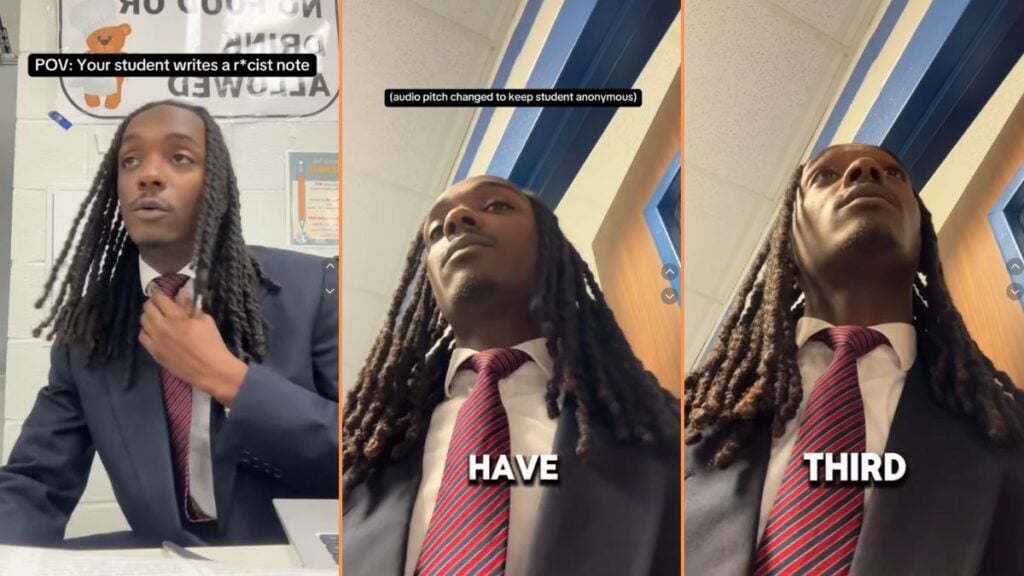 Shocked Houston Teacher Finds Racist Note Targeting Student: ‘I’d Never Have the Patience for This’ Shocked Houston Teacher Finds Racist Note Targeting Student 'I'd Never Have the Patience for This'