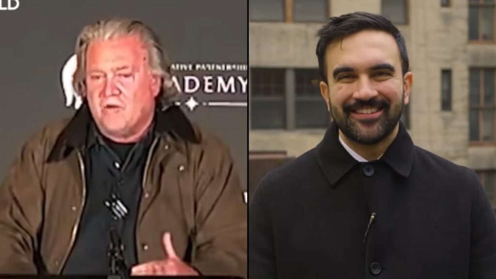 MAGA Strategist Steve Bannon Melts Down in D.C. Following Mamdani Win, Warns He and Others Will Be Jailed: ‘Don’t Threaten Me With a Good Time’ Steve Bannon yxAnd Zohran Mamdani