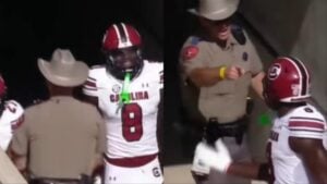 Texas Cop Bumps Into CFB Players