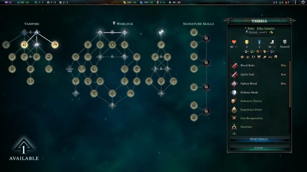 Vampire Skill Tree