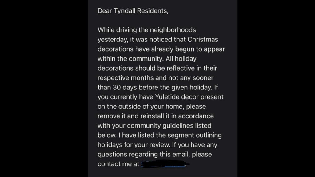 Tyndall Air Force Base Notice in Florida