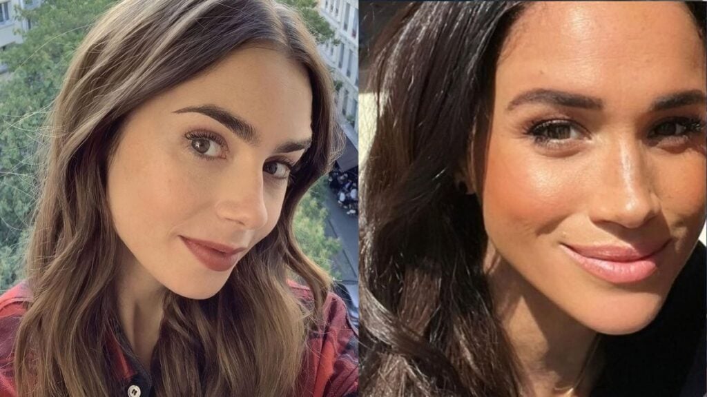 Meghan Markle Allegedly Caught In ‘Really Tense Altercation’ With Lily Collins While Filming New Movie Lily Collins (left) Meghan Markle (right)